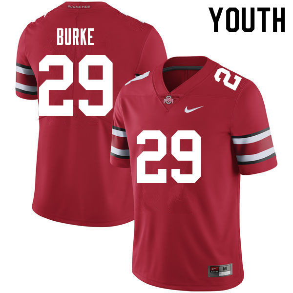 Youth #29 Denzel Burke Ohio State Buckeyes College Football Jerseys Sale-Red